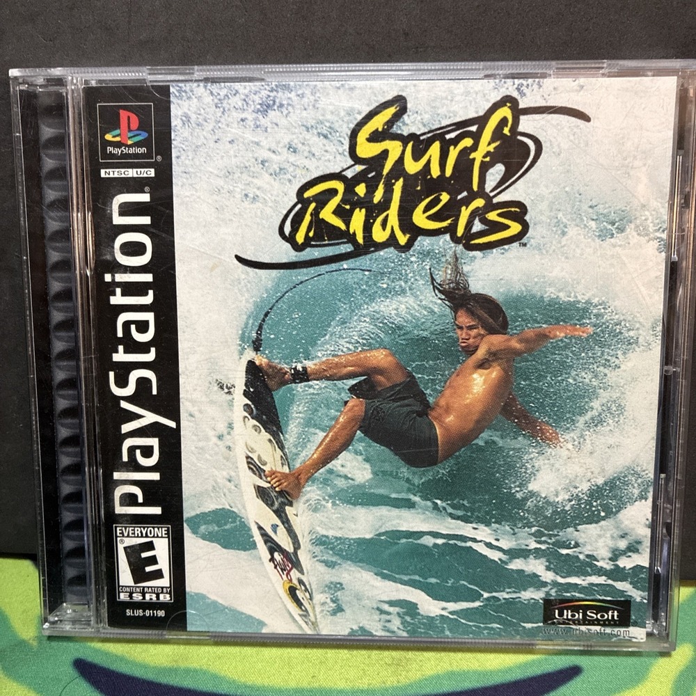 Surf Riders Playstation PS1 CIB Complete Clean Tested Great Black